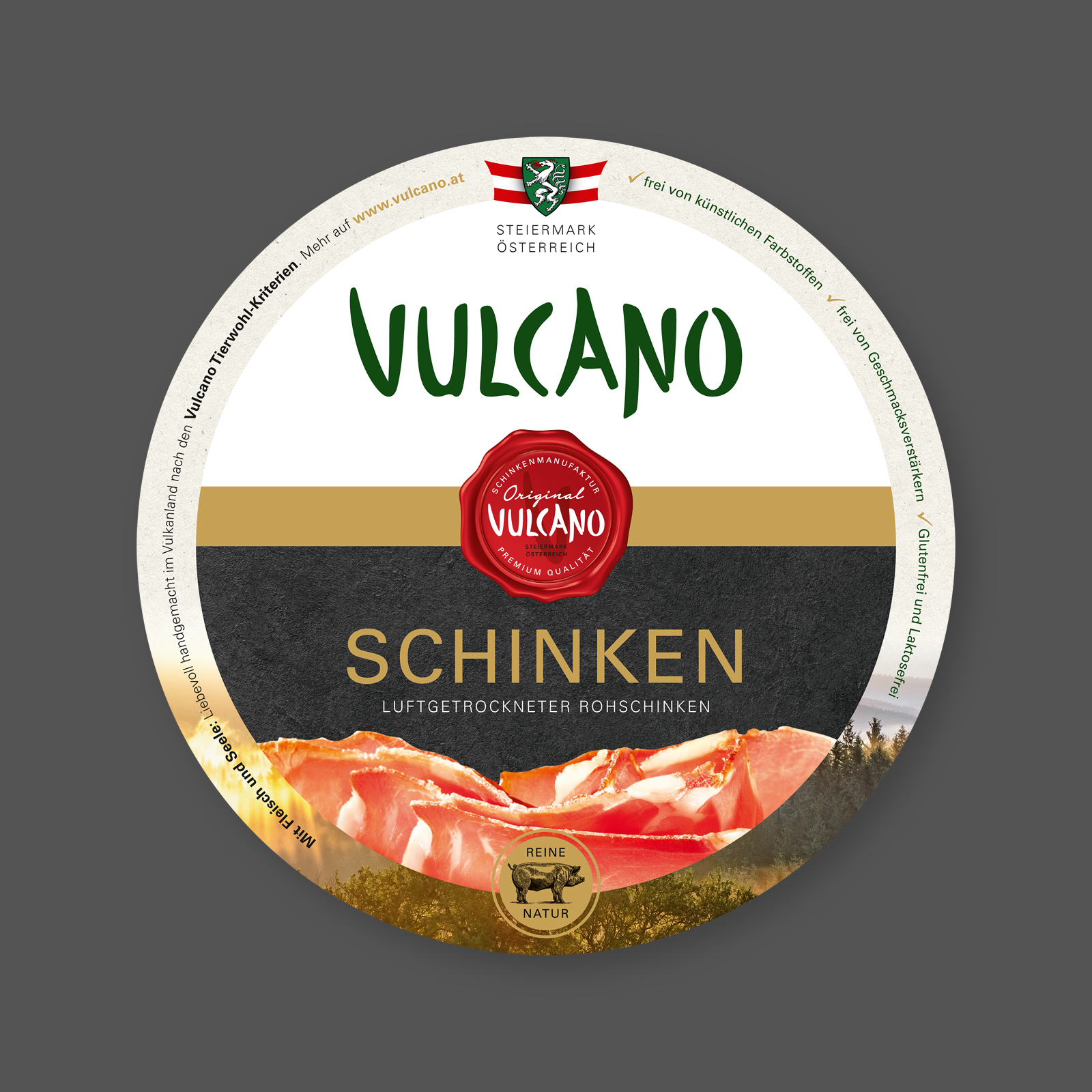 Vulcano Verpackungsdesign